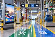Visual workplace signage and floor marking